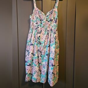 TORRID Floral Zipper Sweetheart Dress, Plus Size 18